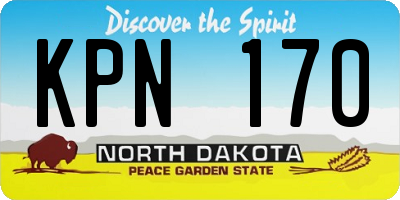 ND license plate KPN170
