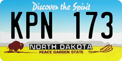 ND license plate KPN173