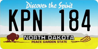 ND license plate KPN184