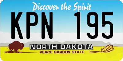 ND license plate KPN195