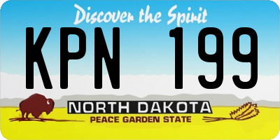 ND license plate KPN199