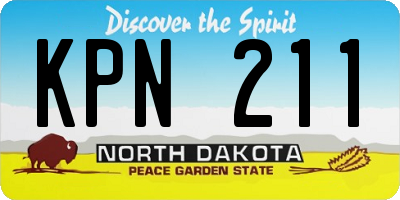 ND license plate KPN211