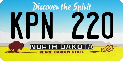 ND license plate KPN220
