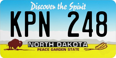 ND license plate KPN248