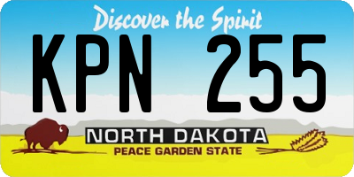 ND license plate KPN255