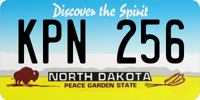 ND license plate KPN256