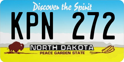 ND license plate KPN272