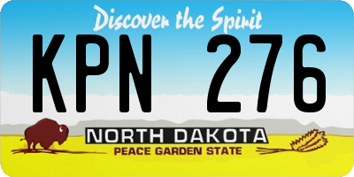 ND license plate KPN276