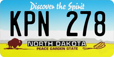 ND license plate KPN278