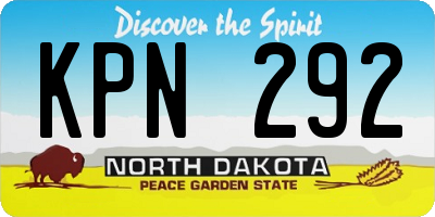 ND license plate KPN292