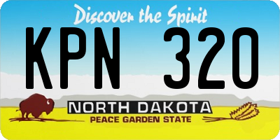 ND license plate KPN320