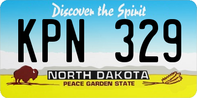 ND license plate KPN329