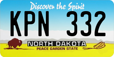 ND license plate KPN332