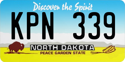 ND license plate KPN339