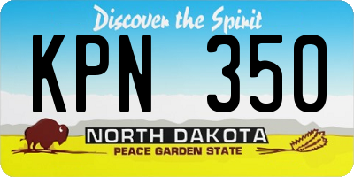 ND license plate KPN350