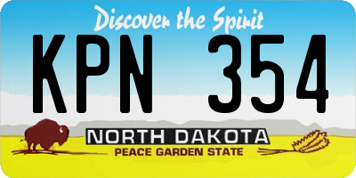 ND license plate KPN354