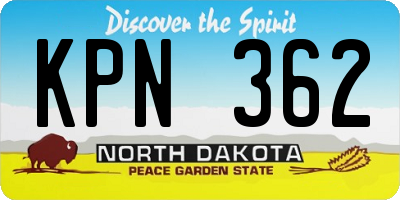 ND license plate KPN362