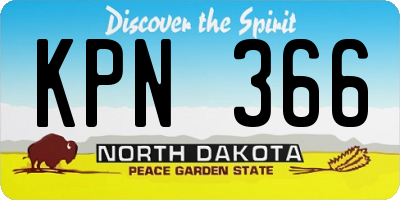 ND license plate KPN366