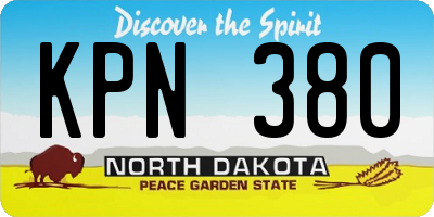 ND license plate KPN380