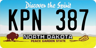 ND license plate KPN387
