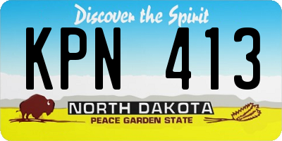 ND license plate KPN413