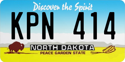 ND license plate KPN414