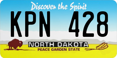 ND license plate KPN428