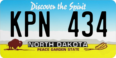 ND license plate KPN434