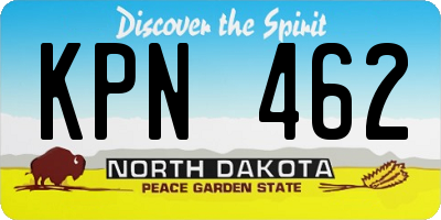 ND license plate KPN462