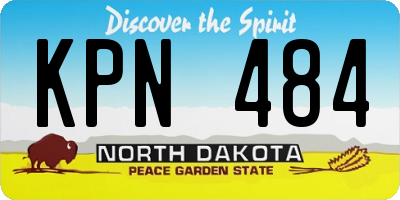 ND license plate KPN484