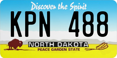 ND license plate KPN488
