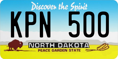ND license plate KPN500