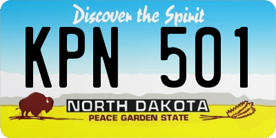 ND license plate KPN501