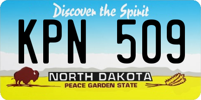 ND license plate KPN509