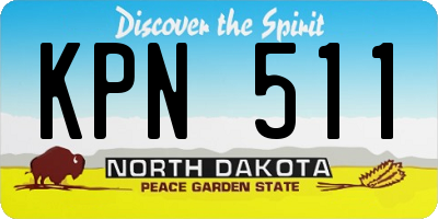 ND license plate KPN511
