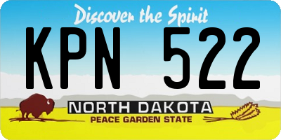 ND license plate KPN522