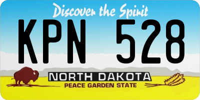 ND license plate KPN528