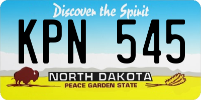 ND license plate KPN545