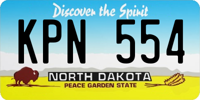 ND license plate KPN554