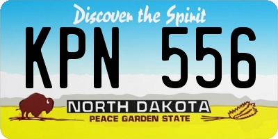 ND license plate KPN556