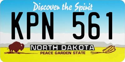 ND license plate KPN561