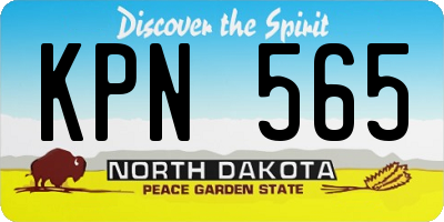 ND license plate KPN565