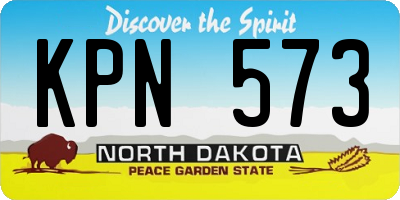 ND license plate KPN573
