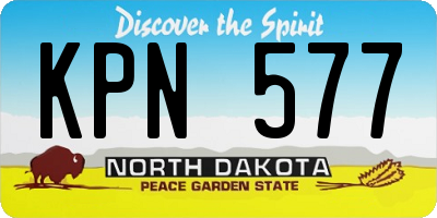 ND license plate KPN577