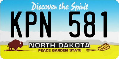 ND license plate KPN581