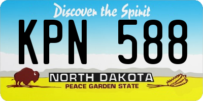 ND license plate KPN588