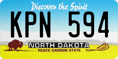 ND license plate KPN594