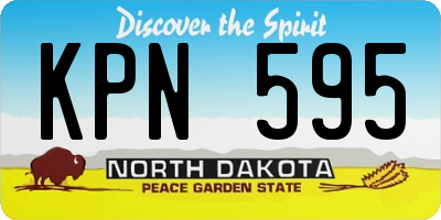 ND license plate KPN595