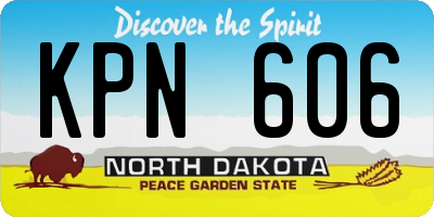 ND license plate KPN606