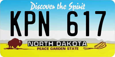 ND license plate KPN617